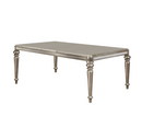 Danette Rectangular Dining Room Set  With Leaf Metallic Platinum. 7 PC SET