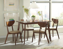 Kersey Dining Room Set Angled Legs Chestnut.  5 PC SET