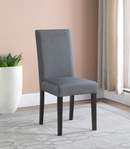 Dining Set With Upholstered Chairs Matte Black And Grey. 5 PC SET