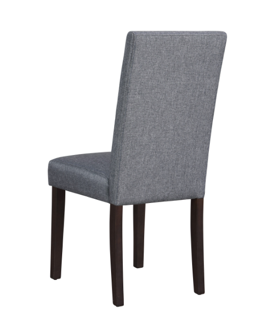 Dining Set With Upholstered Chairs Matte Black And Grey. 5 PC SET