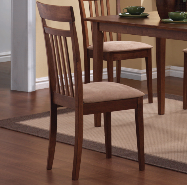Dining Set Chestnut And Tan. 5 PC SET