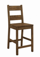 Coleman 5-Piece Counter Height Dining Set Rustic Golden Brown