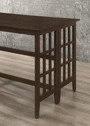 Carmina Rectangular Counter Height Table Brown. 5 PC SET