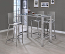 Bar Table With Glass Top Chrome