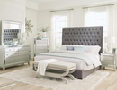 Camille Queen Button Tufted Bed Grey
