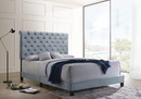 Warner Queen Upholstered Bed Slate Blue