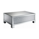 Rectangular Coffee Table Clear Mirror. 3 PC SET