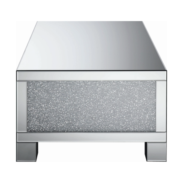 Rectangular Coffee Table Clear Mirror. 3 PC SET