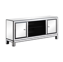 TV Console 2-Door Black Titanium And Silver