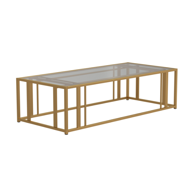 Eastbrook Metal Frame Coffee Table Matte Brass
