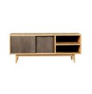 TV Console With Sliding Doors Natural. 60"