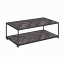 Meagan Chevron Coffee Table Rustic Grey Herringbone. 2 PC SET