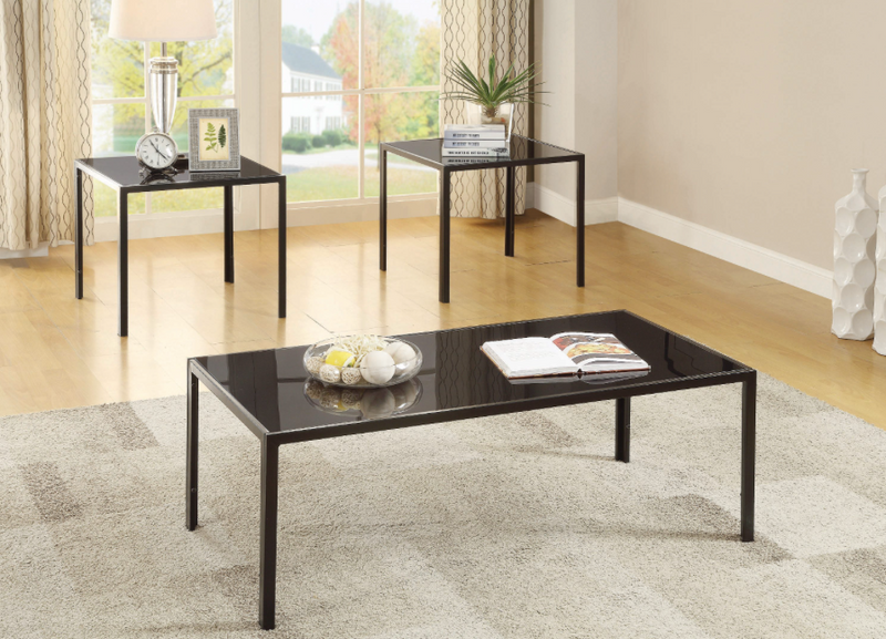 Occasional Table Set Warm Medium Brown. 3-Piece