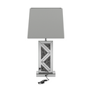Geometric Base Table Lamp Silver