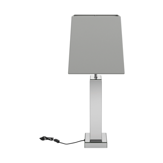 Geometric Base Table Lamp Silver