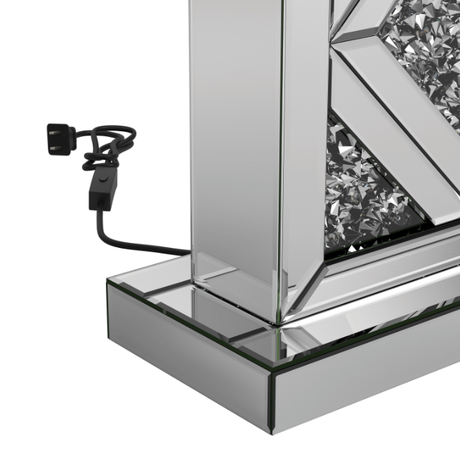 Geometric Base Table Lamp Silver