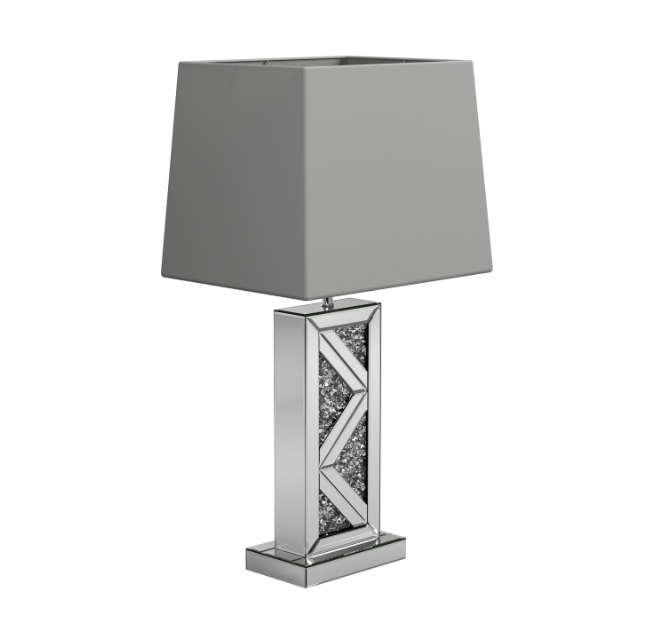 Geometric Base Table Lamp Silver