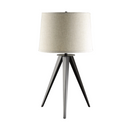 Tripod Base Table Lamp Black And Light Grey. 2 PC SET