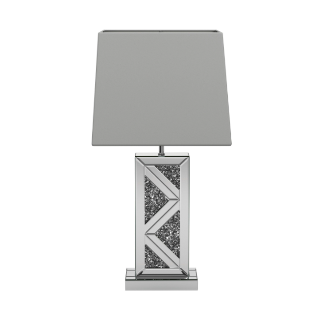 Geometric Base Table Lamp Silver