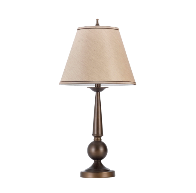Cone Shade Table Lamps Bronze And Beige (Set Of 2)