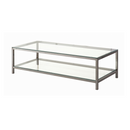 Ontario Coffee Table With Glass Shelf Black Nickel