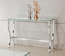 Rectangular Coffee Table With Mirrored Shelf Chrome