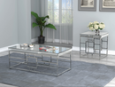 Geometric Frame Rectangular Coffee Table Chrome