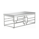 Geometric Frame Rectangular Coffee Table Chrome