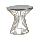 Grayson Round Glass Top Coffee Table Black Nickel