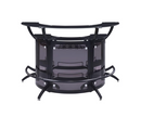 Bar Unit Smoked And Black 3-Bottle Wine Rack