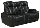 Bismark 3-Piece Living Room Set With Power Headrest Black