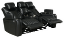 Bismark 3-Piece Living Room Set With Power Headrest Black