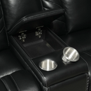 Bismark 3-Piece Living Room Set With Power Headrest Black