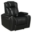 Bismark 3-Piece Living Room Set With Power Headrest Black