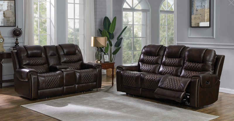 North Cushion Back Power^2 Sofa Dark Brown