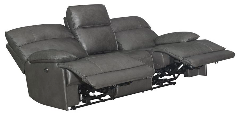 Stanford Cushion Back Power Sofa Charcoal