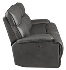 Stanford Cushion Back Power Sofa Charcoal