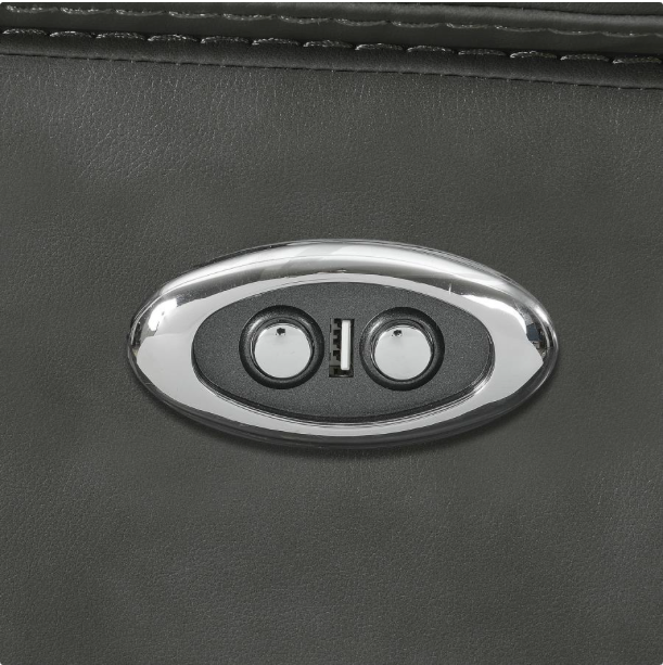 Stanford Cushion Back Power Sofa Charcoal