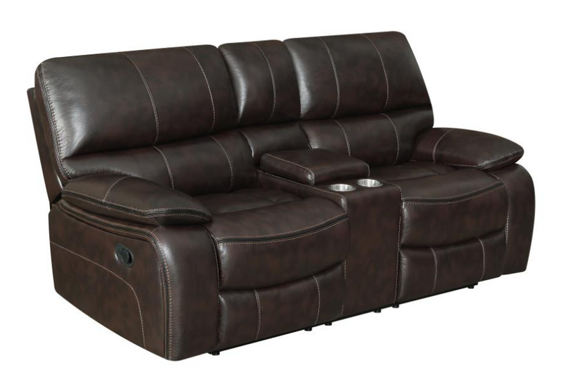 Willemse Motion Sofa With Drop-Down Table Dark Brown