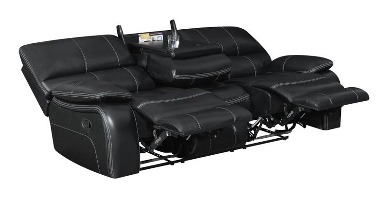 Willemse Motion Sofa With Drop-Down Table Dark Brown