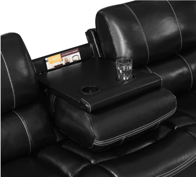 Willemse Motion Sofa With Drop-Down Table Dark Brown