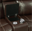 Myleene Motion Sofa With Drop-Down Table Chestnut