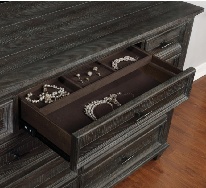 Atascadero Queen 2-Drawer Storage Bed Weathered Carbon