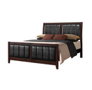 Carlton Queen Upholstered Bed Cappuccino And Black