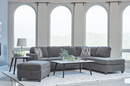 Mccord 2-Piece Cushion Back Sectional Dark Grey