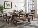 Alston X-Shaped Dining Room Set Knotty Nutmeg.
