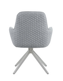 Abby  Dining Set White And Light Grey. 5 PC