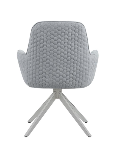 Abby  Dining Set White And Light Grey. 5 PC