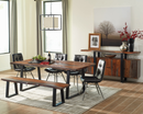 Ditman Live Edge Dining Table Grey Sheesham And Black