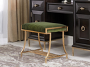Formosa 4-Drawer Vanity Desk Americano And Rose Brass